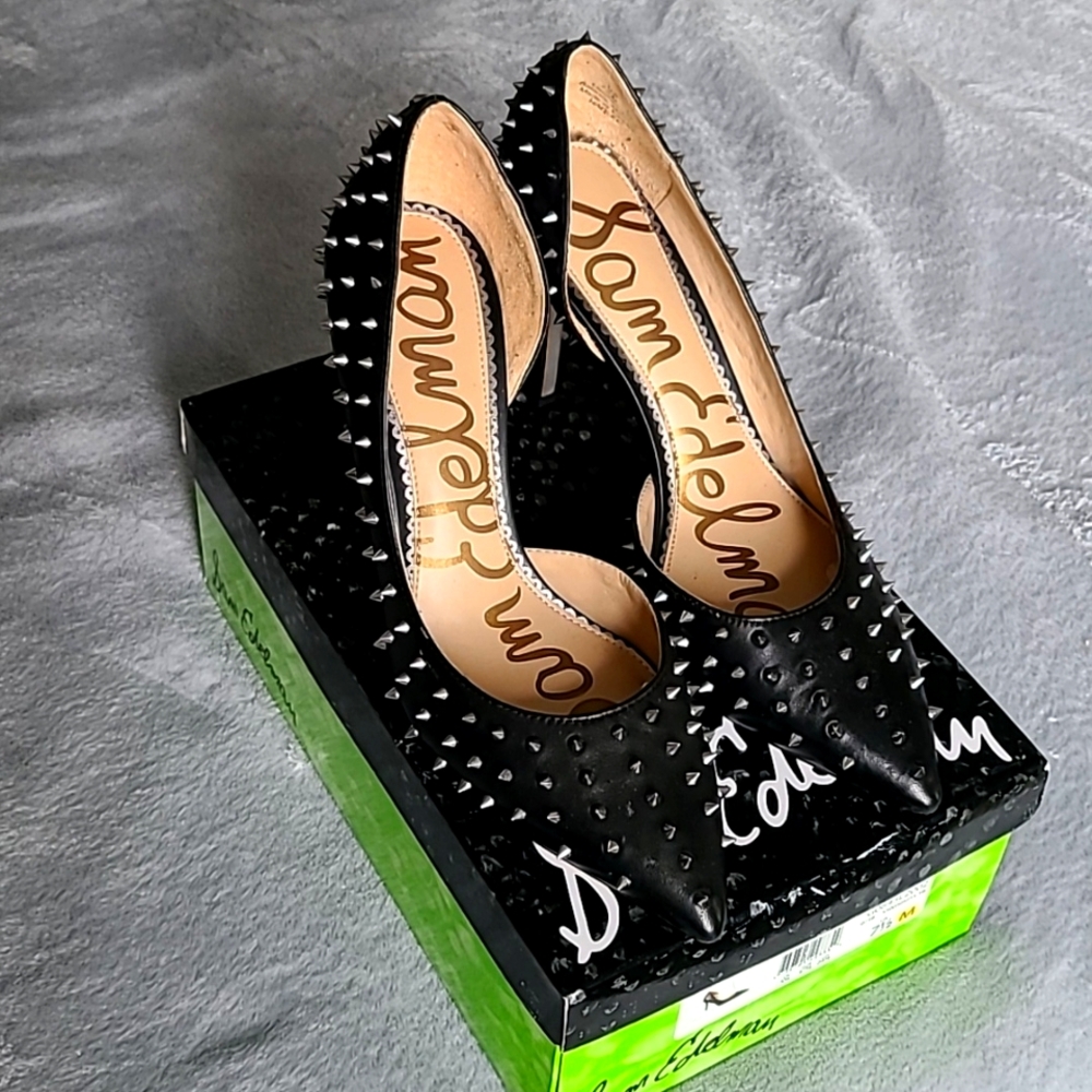 Sam Edelman Hadlee Leather Spike Heels